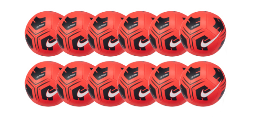 12 x Crimson Nike Park Team Training Footballs