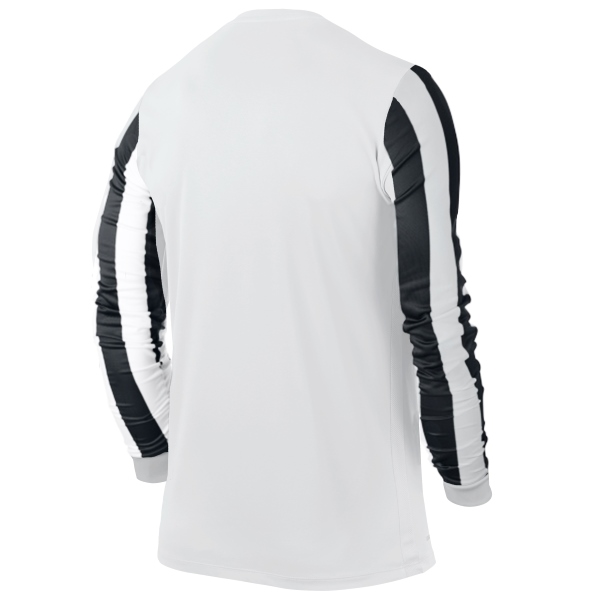 Nike Pro Striped LS White/Black Football Shirt