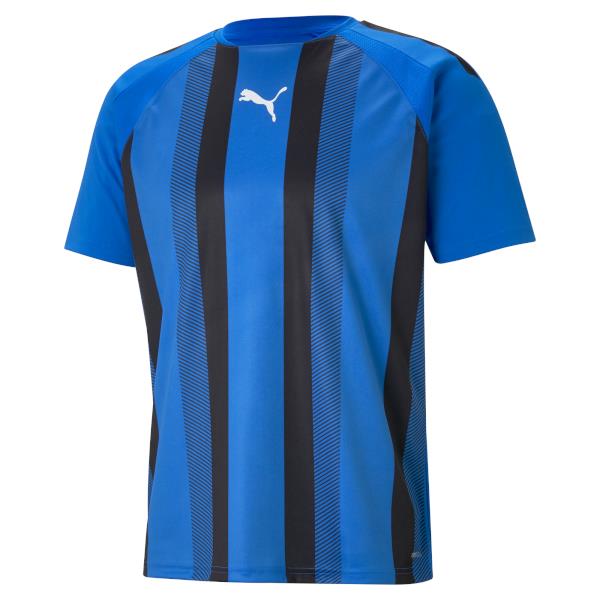 Puma Liga Striped 22 Football Shirt Electric Blue/Black