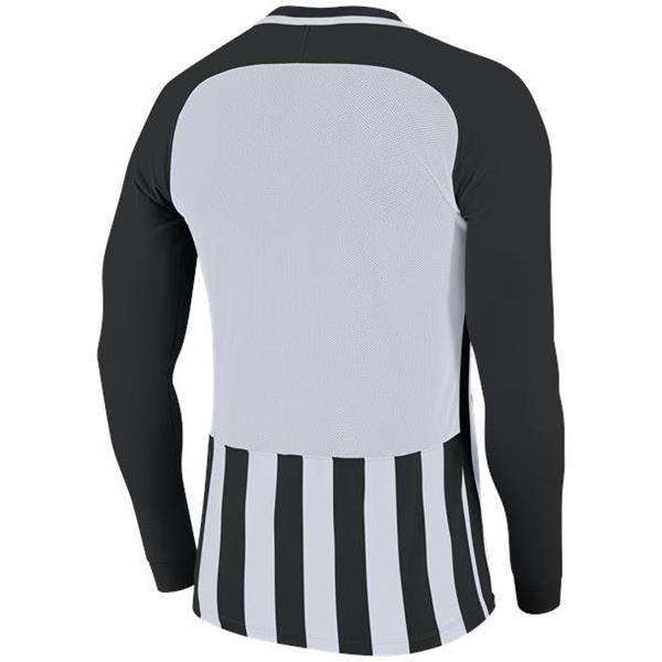 Nike Striped Division III LS Football Shirt Black/White Youths