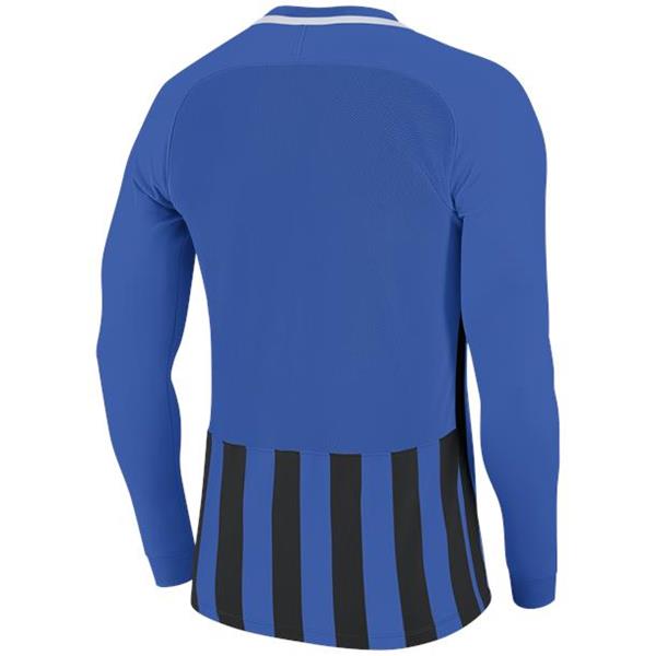Nike Striped Division III LS Football Shirt Royal Blue/Black Youths
