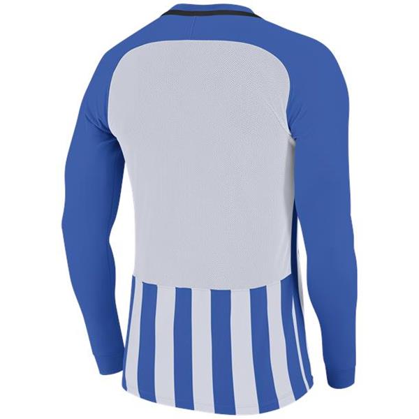Nike Striped Division III LS Football Shirt Royal Blue/White