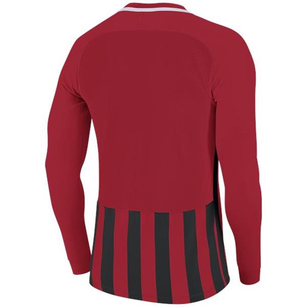 Nike Striped Division III LS Football Shirt Uni Red/Black Youths