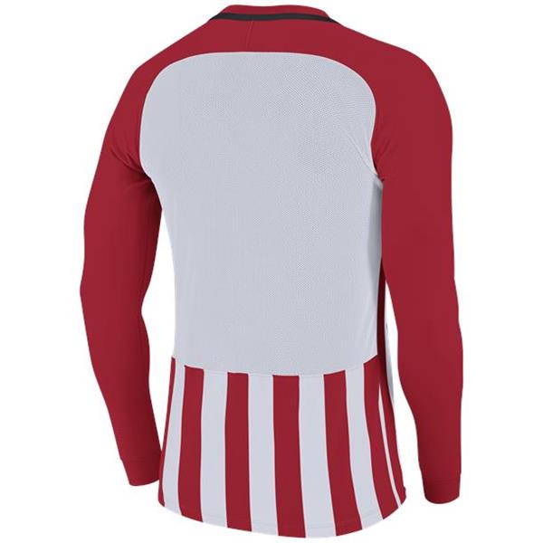 Nike Striped Division III LS Football Shirt Uni Red/White