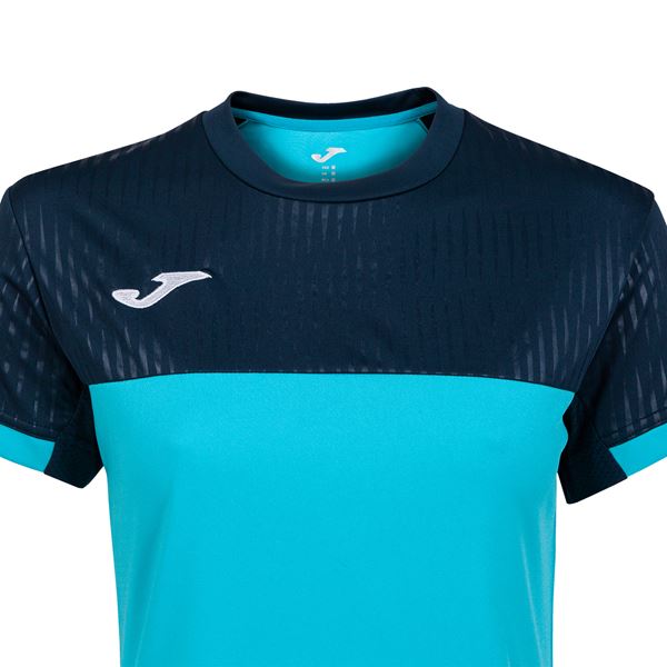 Joma Womens Montreal Fluo Turquoise/Navy T-Shirt
