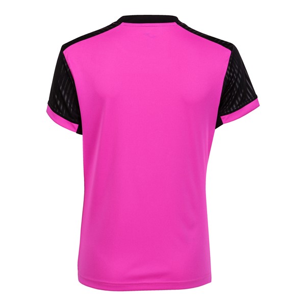 Joma Womens Montreal Fluo Pink/Black T-Shirt