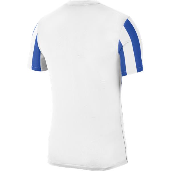 Nike Striped Division IV SS Football Shirt White/Royal Blue