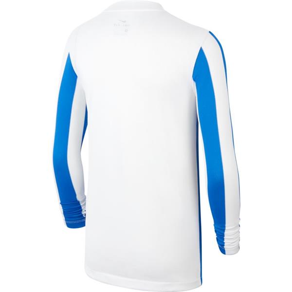 Nike Striped Division IV LS Football Shirt White/Royal Blue