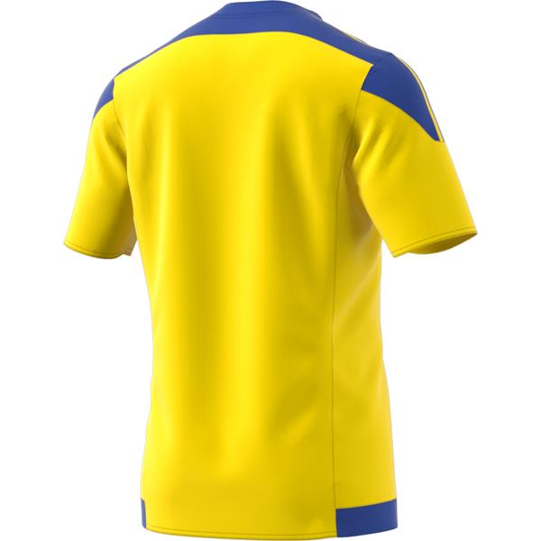 adidas Striped 15 Yellow/Bold Blue SS Football Shirt Youths