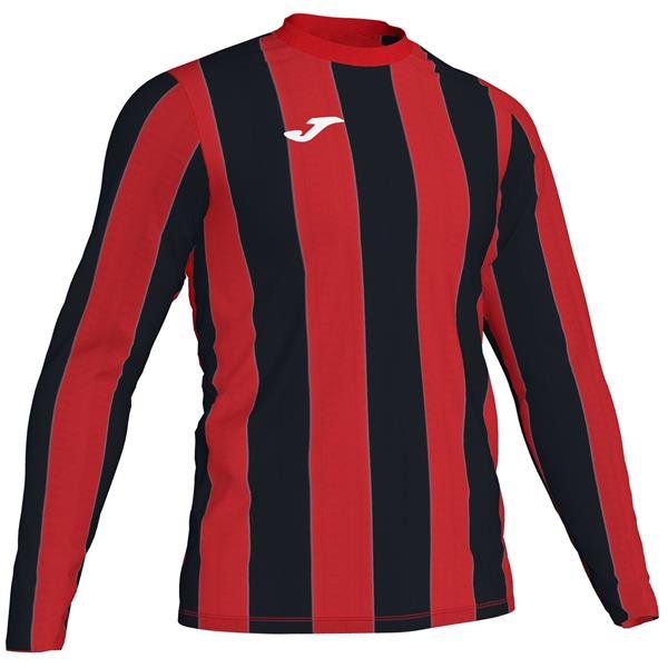 Joma Inter LS Football Shirt Red/Black