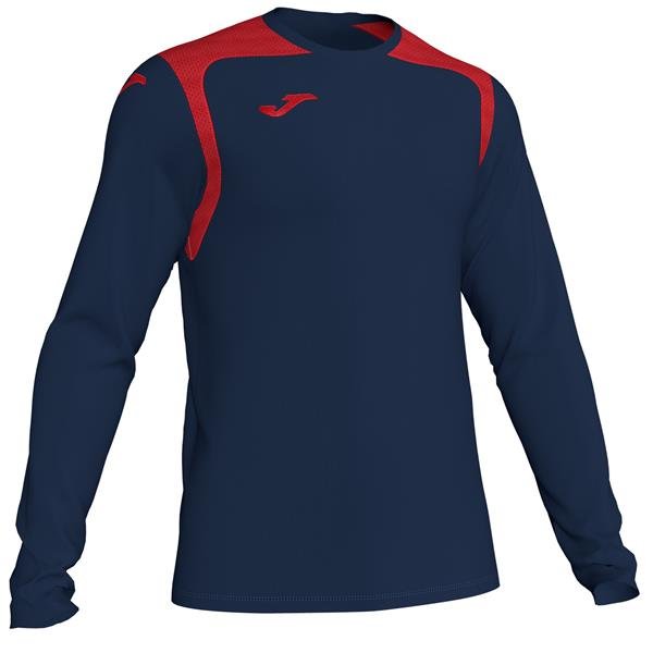 Joma Championship V LS Football Shirt Navy/Red