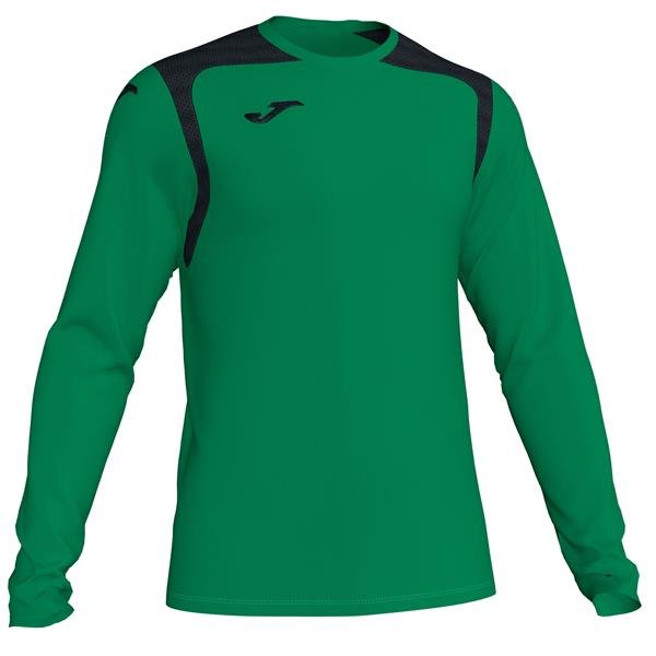Joma Championship V LS Football Shirt Green/Black