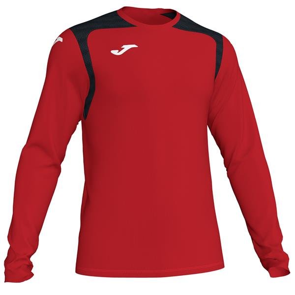 Joma Championship V LS Football Shirt Red/Black