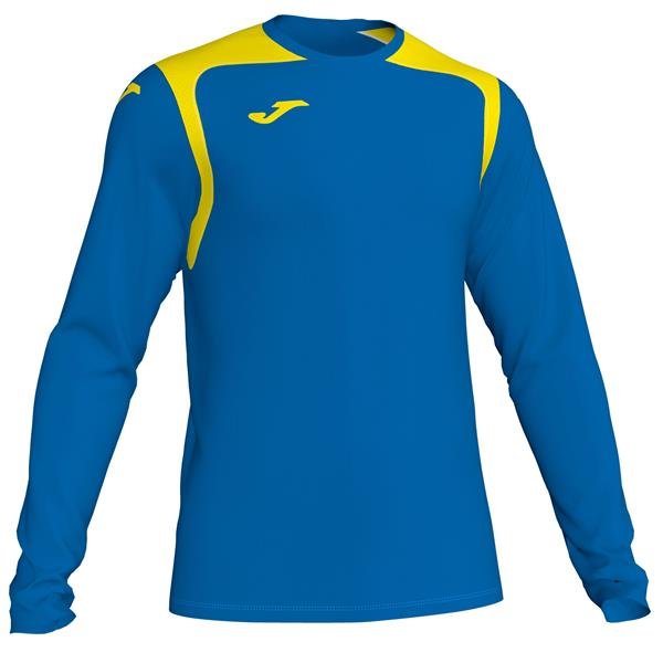 Joma Championship V LS Football Shirt Royal/Yellow