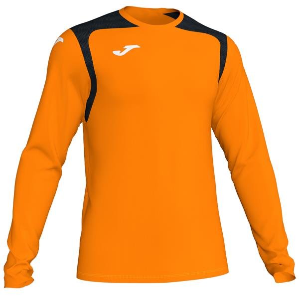 Joma Championship V LS Football Shirt Orange/Black