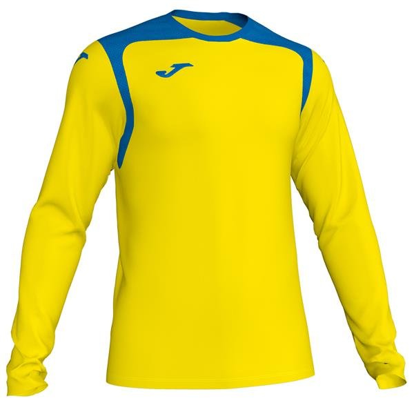 Joma Championship V LS Football Shirt Yellow/Royal