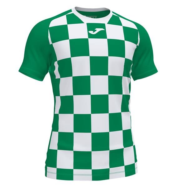 Joma Flag II SS Football Shirt Green/White