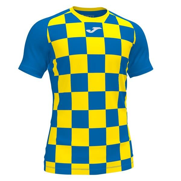 Joma Flag II SS Football Shirt Royal/Yellow