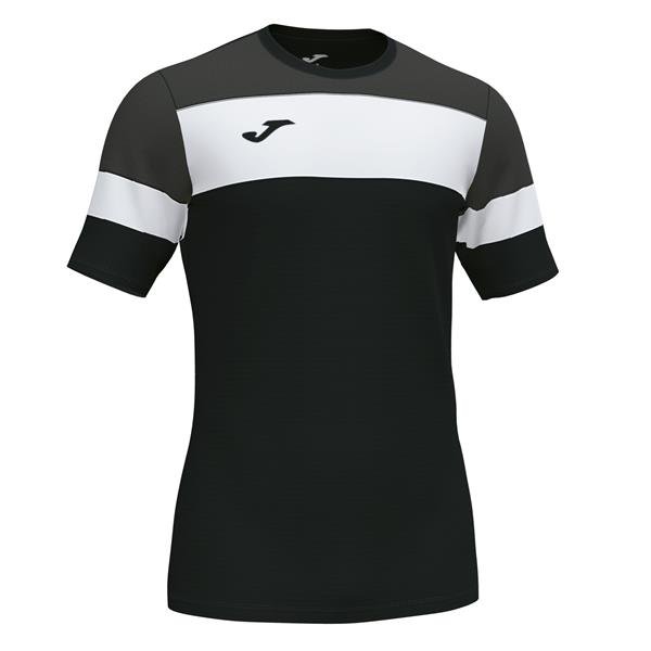 Joma Crew IV SS Football Shirt Black/Anthracite