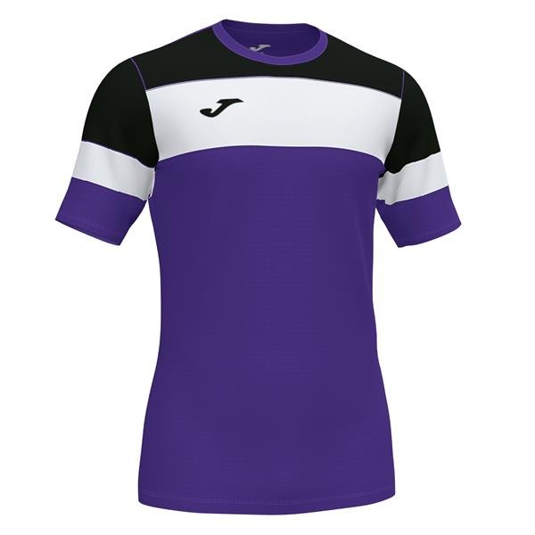 Joma Crew IV SS Football Shirt Violet/Black