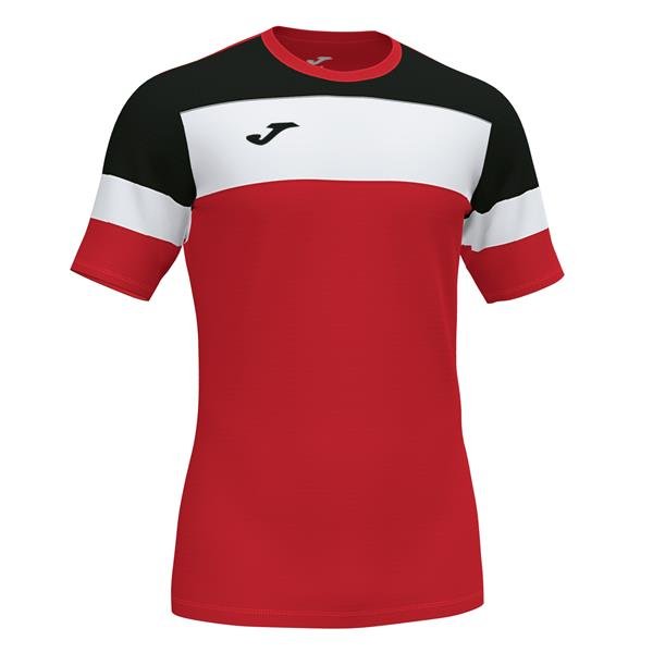 Joma Crew IV SS Football Shirt Red/Black
