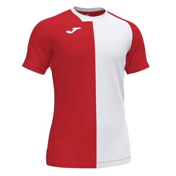 Joma City SS Football Shirt Red/White