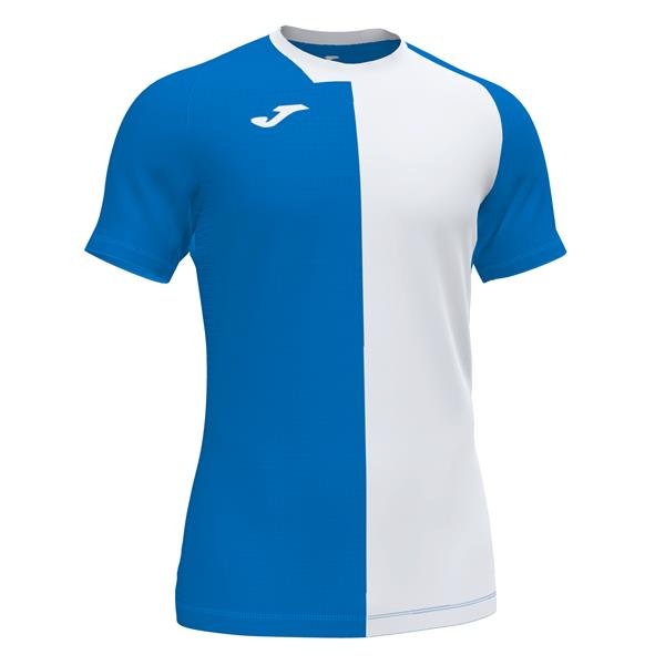 Joma City SS Football Shirt Royal/White