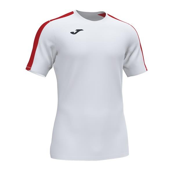 Joma Academy III SS Football Shirt White/Red