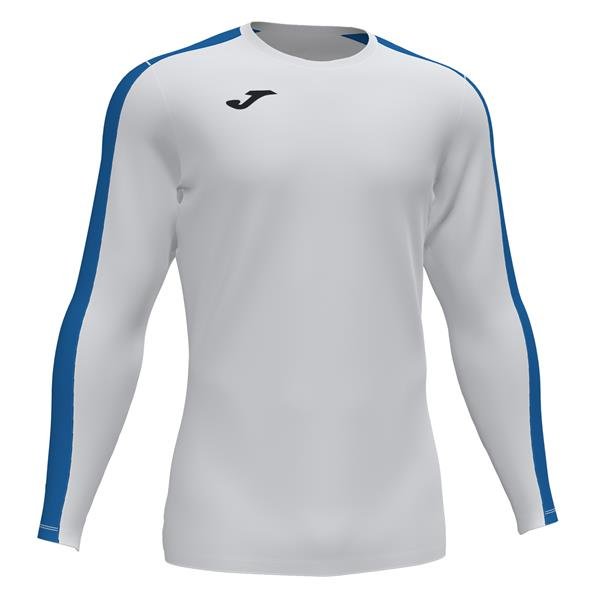 Joma Academy III LS Football Shirt White/Royal