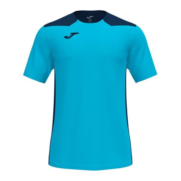 Joma Championship VI SS Football Shirt Storm Green/elfin Yellow