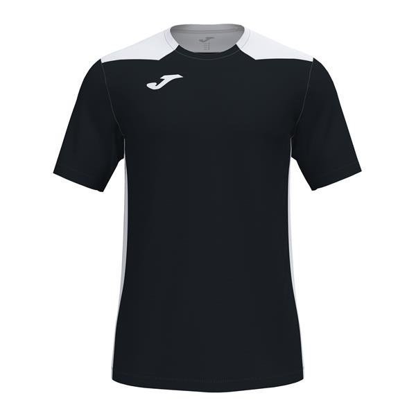 Joma Championship VI SS Football Shirt Black/White