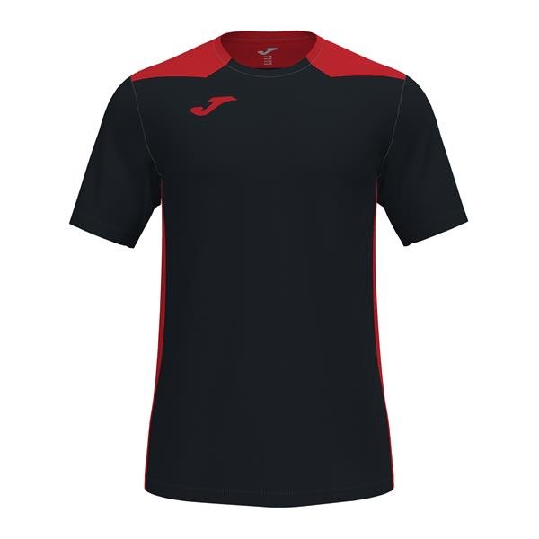 Joma Championship VI SS Football Shirt Black/Red
