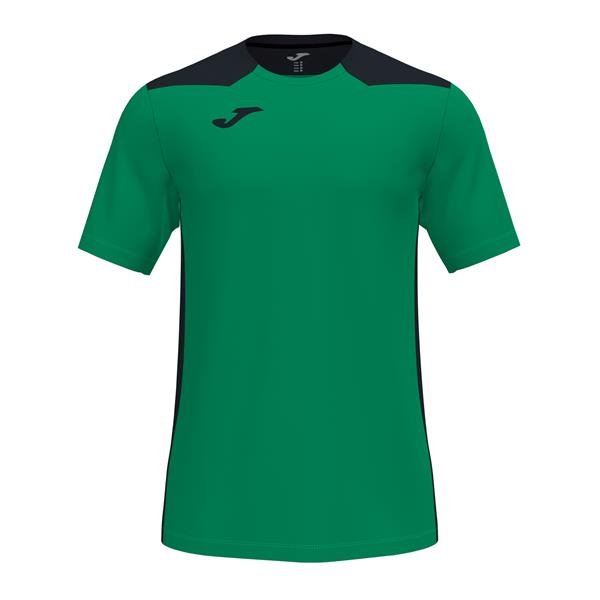 Joma Championship VI SS Football Shirt Green/Black