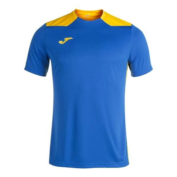 Joma Championship VI SS Football Shirt Royal/Yellow