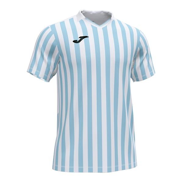 Joma Copa II SS Football Shirt White/Sky