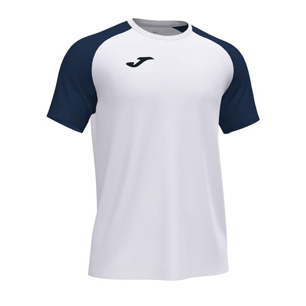 Joma Academy IV SS Football Shirt White/Navy