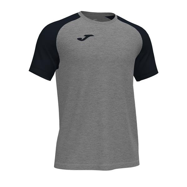 Joma Academy IV SS Football Shirt Grey/Black