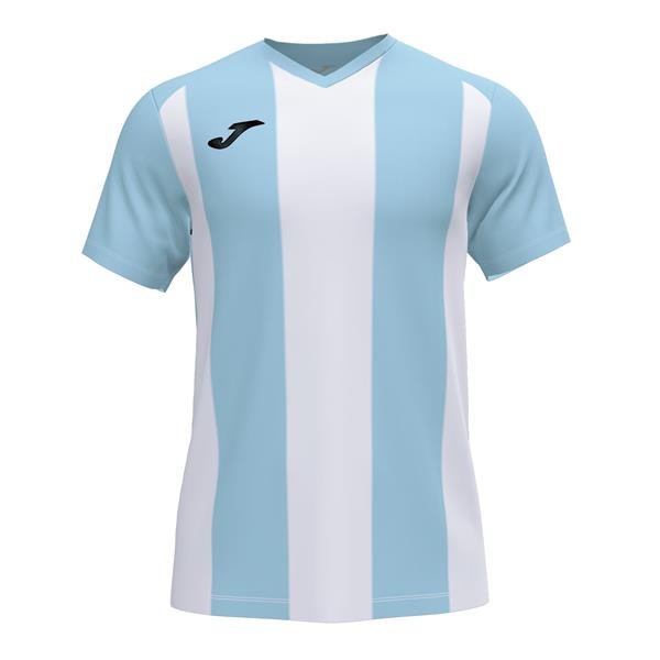 Joma Pisa II SS Football Shirt Sky/White
