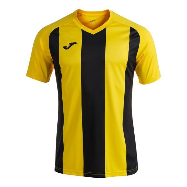 Joma Pisa II SS Football Shirt Yellow/Black