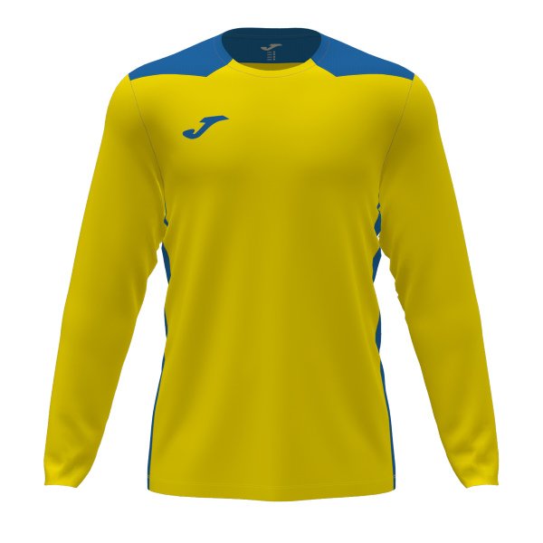 Joma Championship VI LS Football Shirt Yellow/Royal