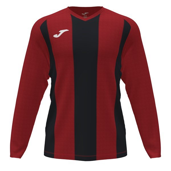 Joma Pisa II LS Football Shirt Red/Black