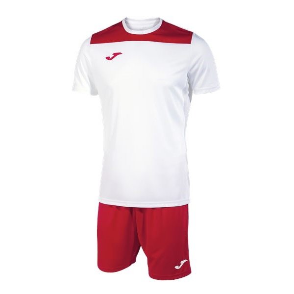 Joma Phoenix II White/Red Shirt & Short Set