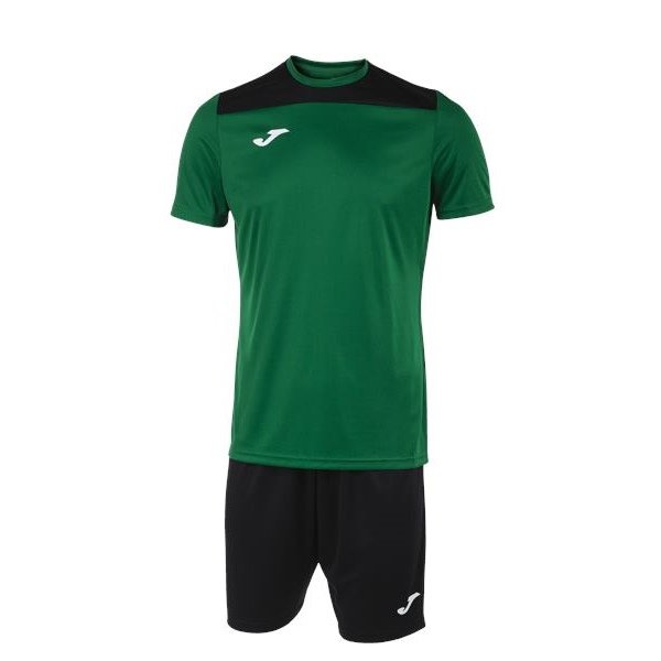 Joma Phoenix II Green/Black Shirt & Short Set