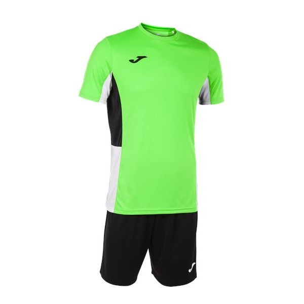 Joma Danubio II Fluo Green/Black Shirt & Short Set
