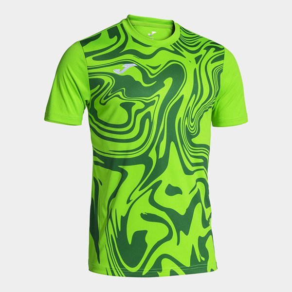 Joma Lion II SS Football Shirt Storm Green/elfin Yellow