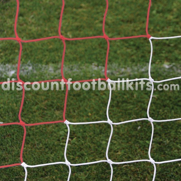 21ft x 7ft 3mm Red/White Striped Football Net