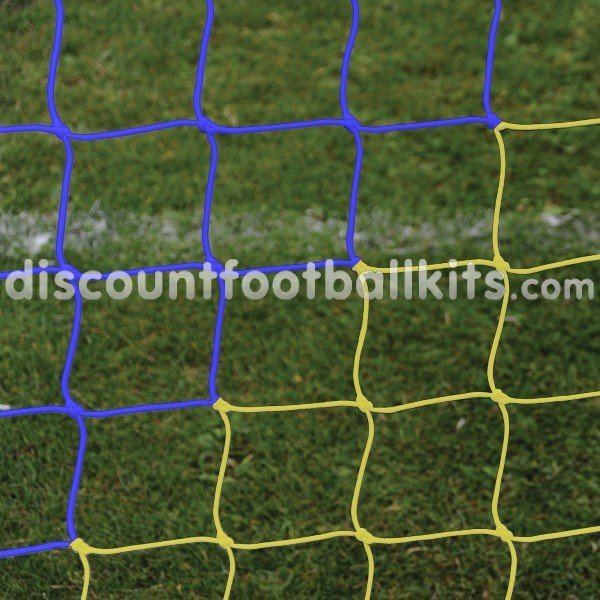 24ft x 8ft 3mm Blue/Yellow Striped Football Net