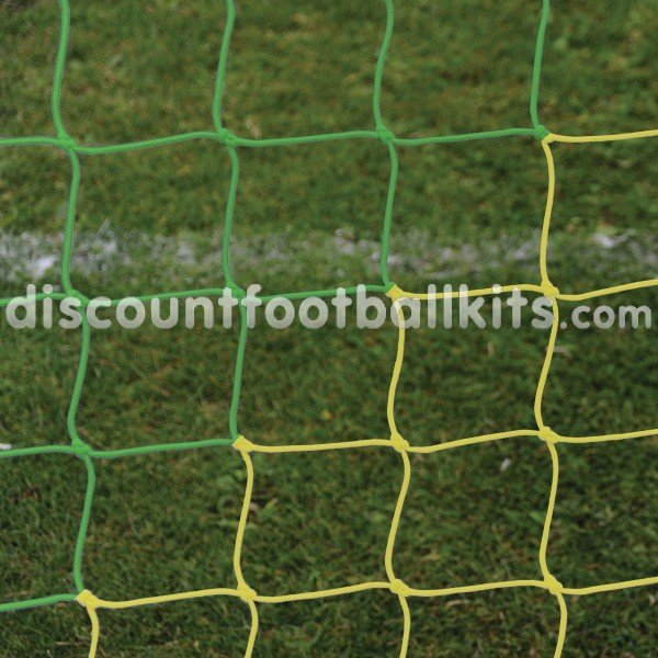 24ft x 8ft 3mm Green/Yellow Striped Football Net