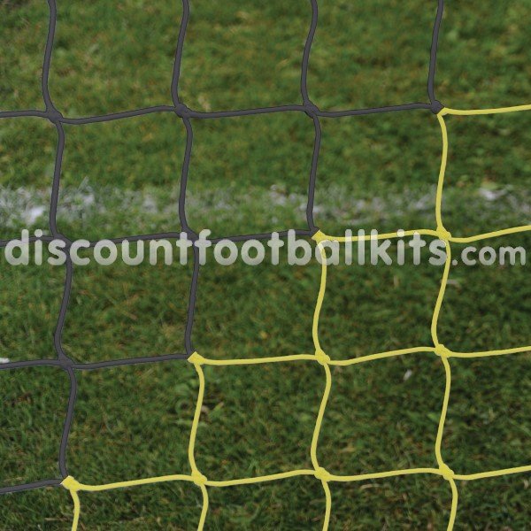 24ft x 8ft 3mm Black/Yellow Striped Football Net