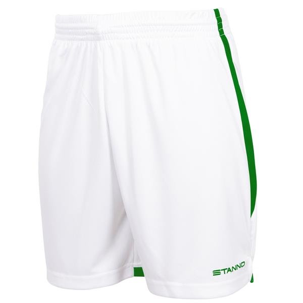 Stanno Focus White/Green Football Shorts